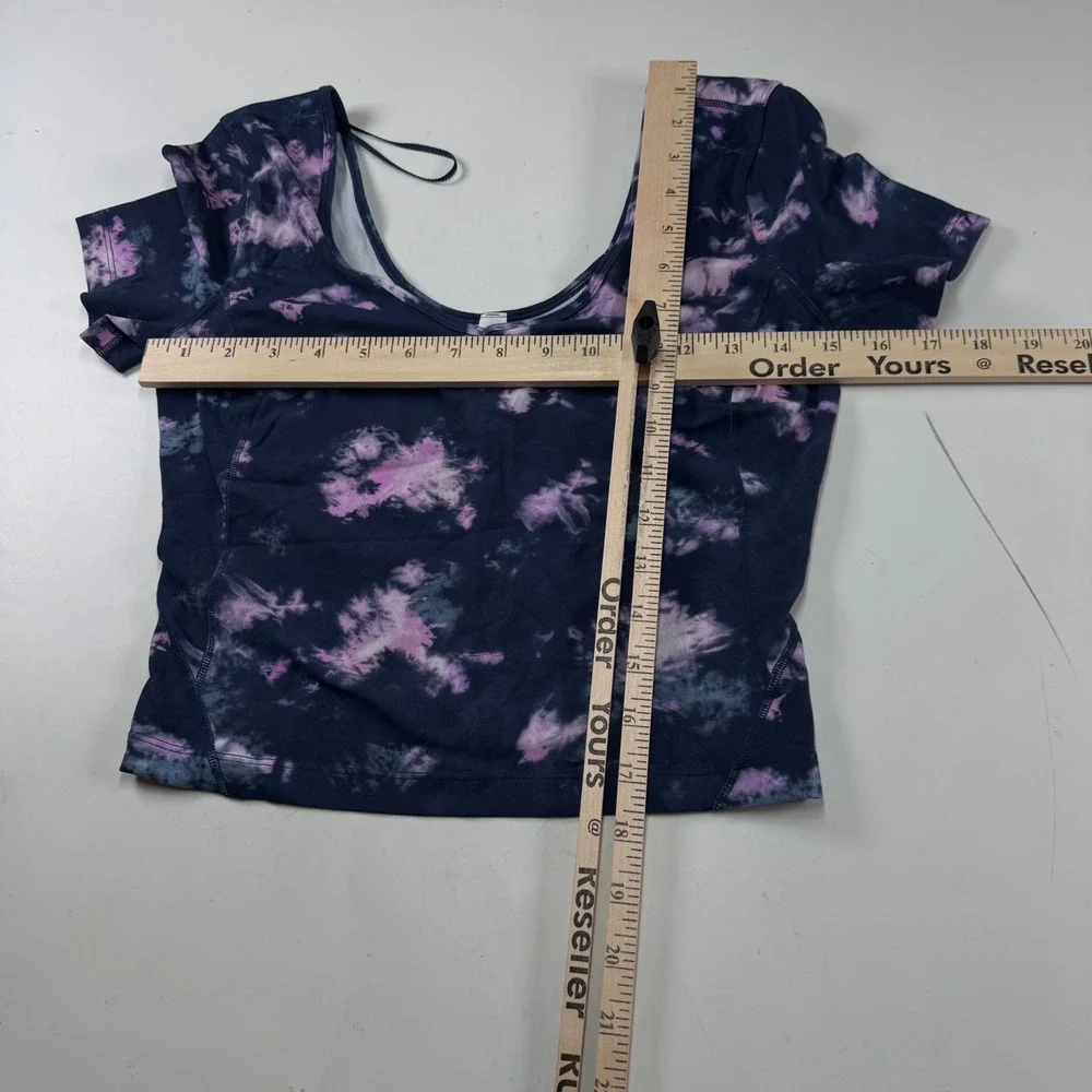Lululemon Align T-Shirt Tie Dye Mineral Blue Multi‎ Women's Size 6